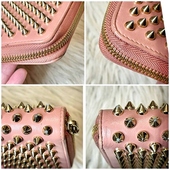 SOLD🔥Authentic CHRISTIAN LOUBOUTIN Panettone spike Zip around wallet - Picture 10 of 15